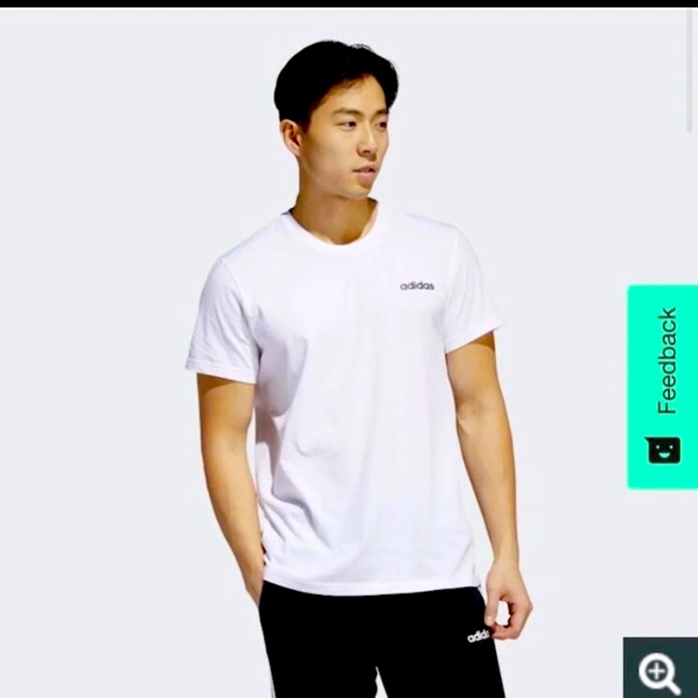 Adidas T-shirt Mens size Medium white